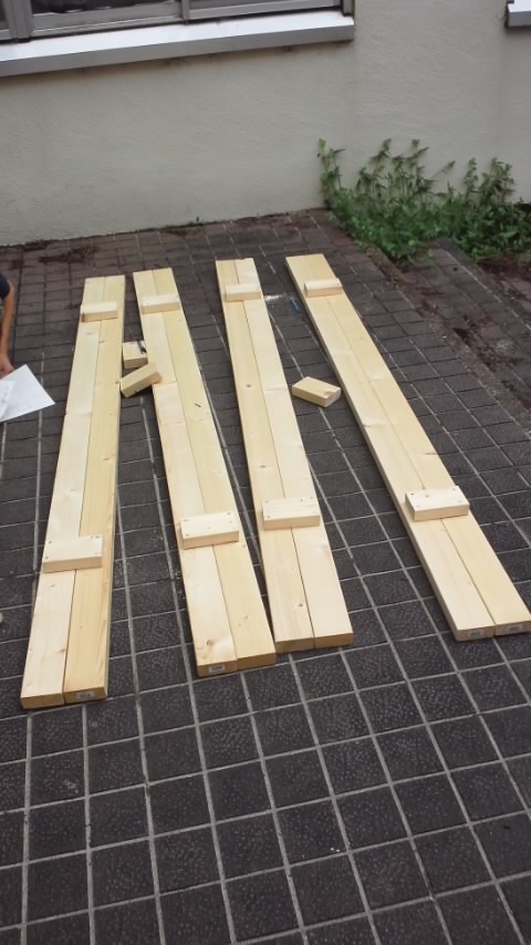 千里高校文化祭用の入場門作りの裏側【足作り編】