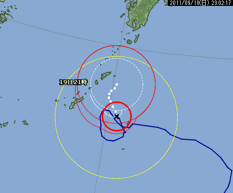 【気象情報】台風15号まさかの一回転