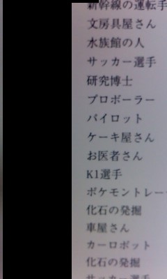 幼稚園時代からの将来の夢を懐かしんでみた。