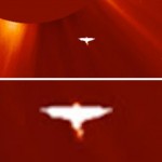 太陽観測写真に写る何か。天使？　火の鳥？